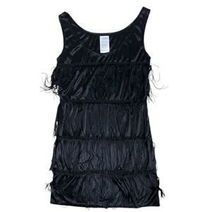 Leaderjoy Flapper Fringe Dress Women S Black 1920s Gatsby Party Mini